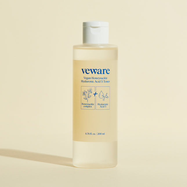 Veware Vegan Honeysuckle Hyaluronic Acid 5 Toner 200 ml in uae , korean skincare in uae, dubai, k beauty, korean,  Kbeauty