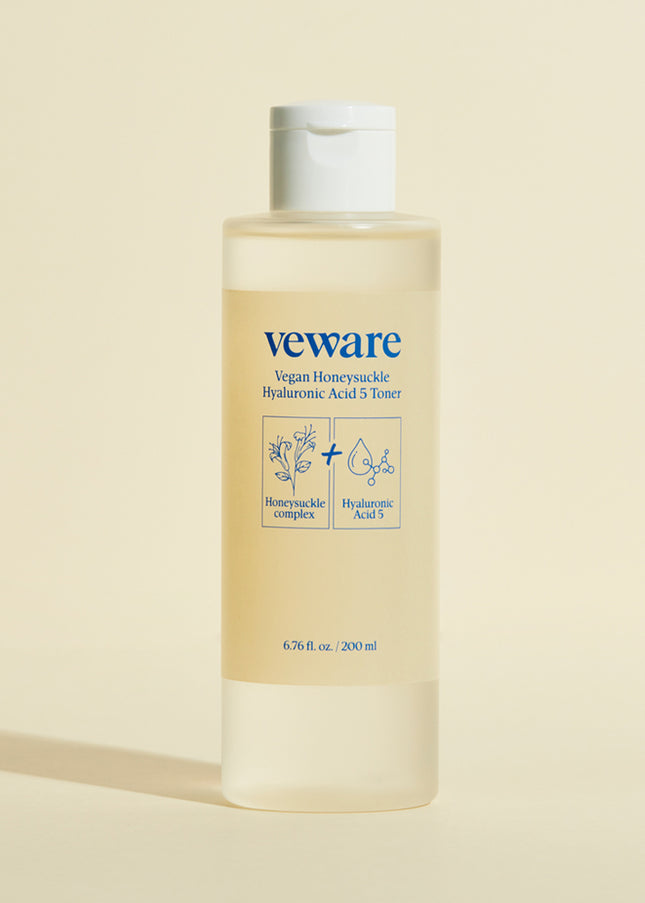 Veware Vegan Honeysuckle Hyaluronic Acid 5 Toner 200 ml in uae , korean skincare in uae, dubai, k beauty, korean,  Kbeauty