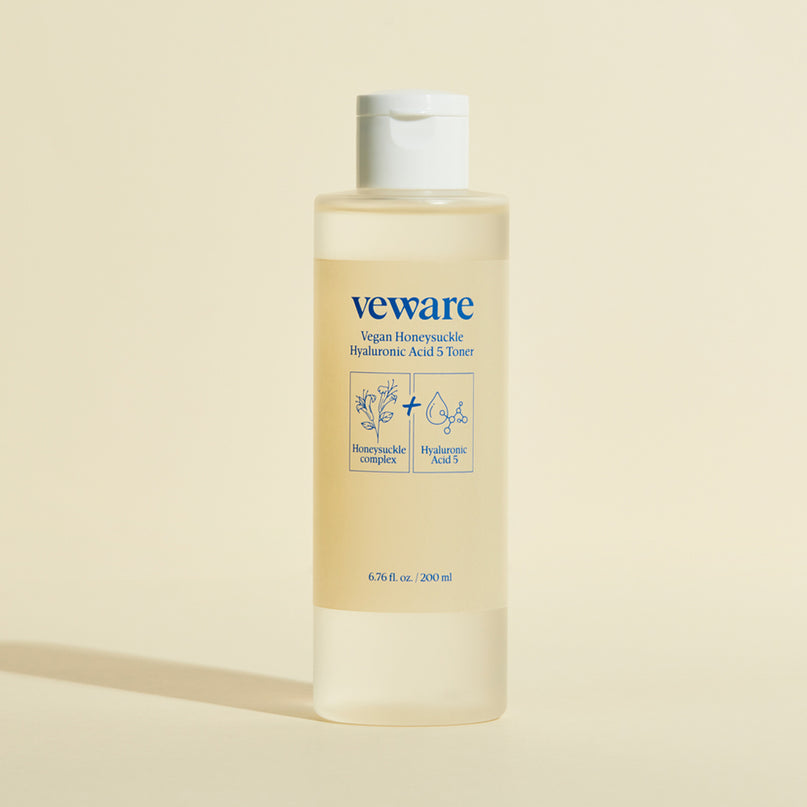 Veware Vegan Honeysuckle Hyaluronic Acid 5 Toner 200 ml in uae , korean skincare in uae, dubai, k beauty, korean,  Kbeauty