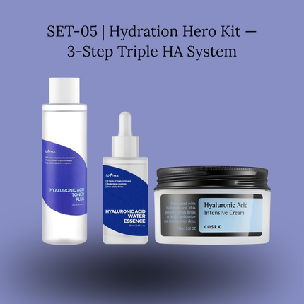 SET-05 | Hydration Hero Kit — 3-Step Triple HA System
