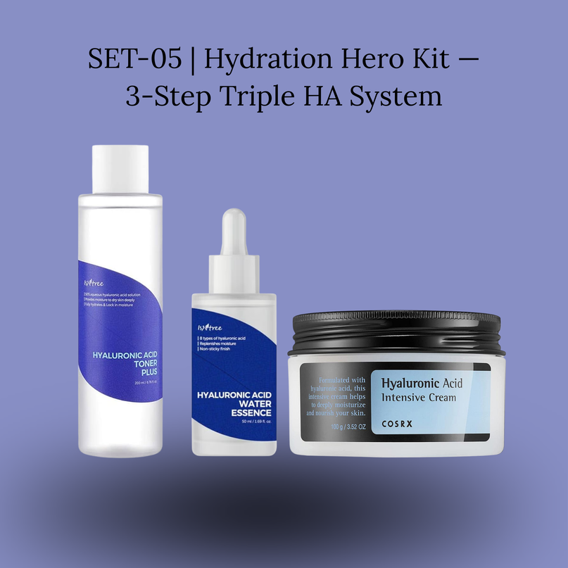 SET-05 | Hydration Hero Kit — 3-Step Triple HA System