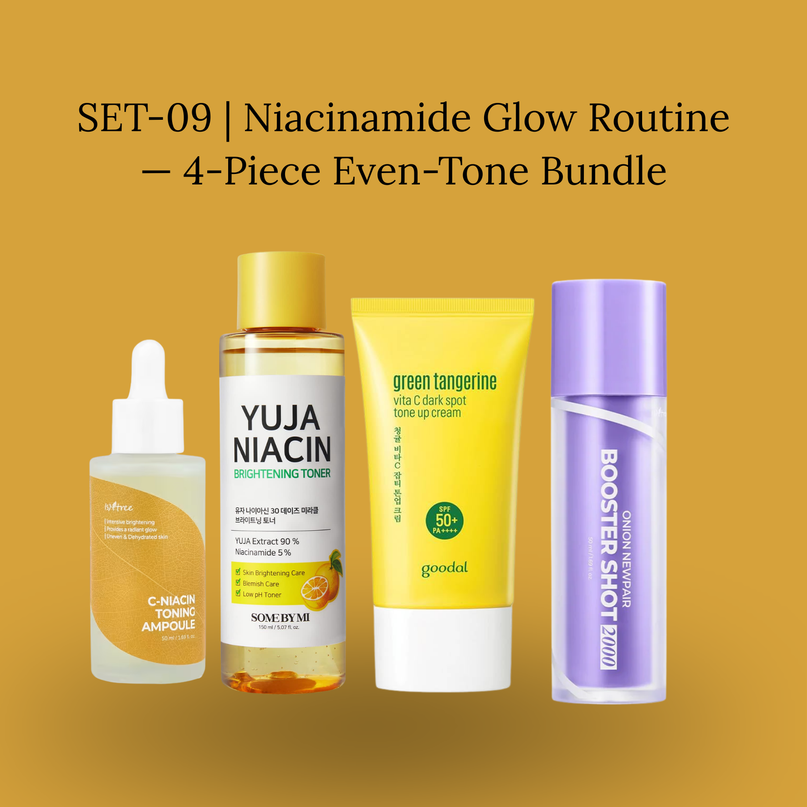 SET-09 | Niacinamide Glow Routine — 4-Piece Even-Tone Bundle