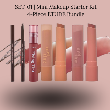 SET-01 | Mini Makeup Starter Kit — 4-Piece ETUDE Bundle