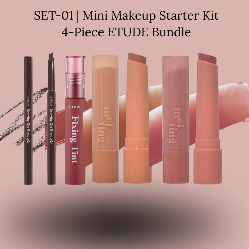 SET-01 | Mini Makeup Starter Kit — 4-Piece ETUDE Bundle