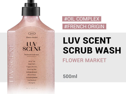 LUV SCENT Scrub Body Wash – Flower Market (500ml)