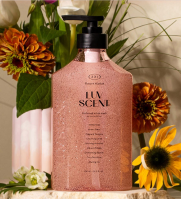 LUV SCENT Scrub Body Wash – Flower Market (500ml)